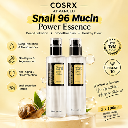 Snail 96 Mucin Essence  🔥BUY 1 GET 1 FREE🔥