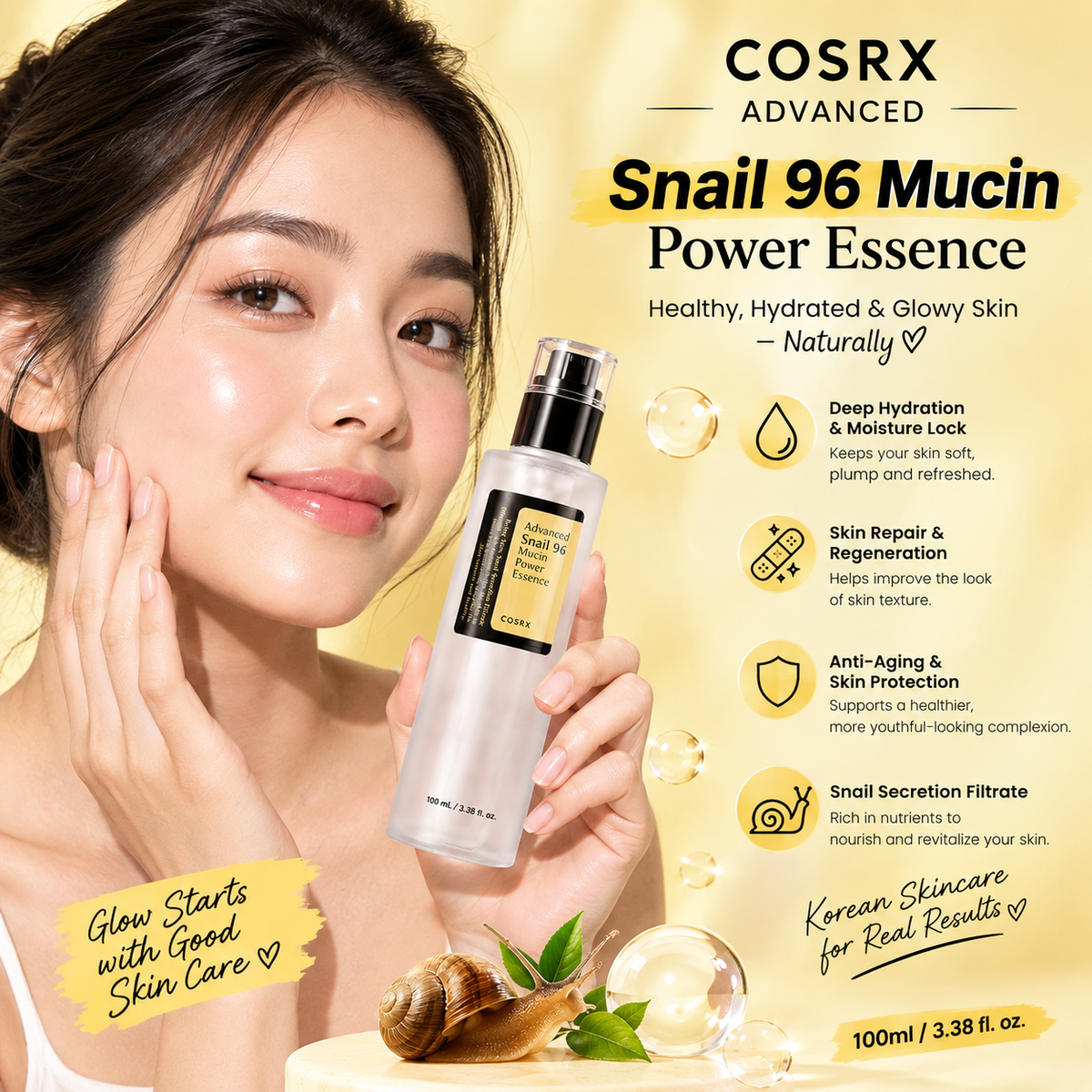 Snail 96 Mucin Essence  🔥BUY 1 GET 1 FREE🔥
