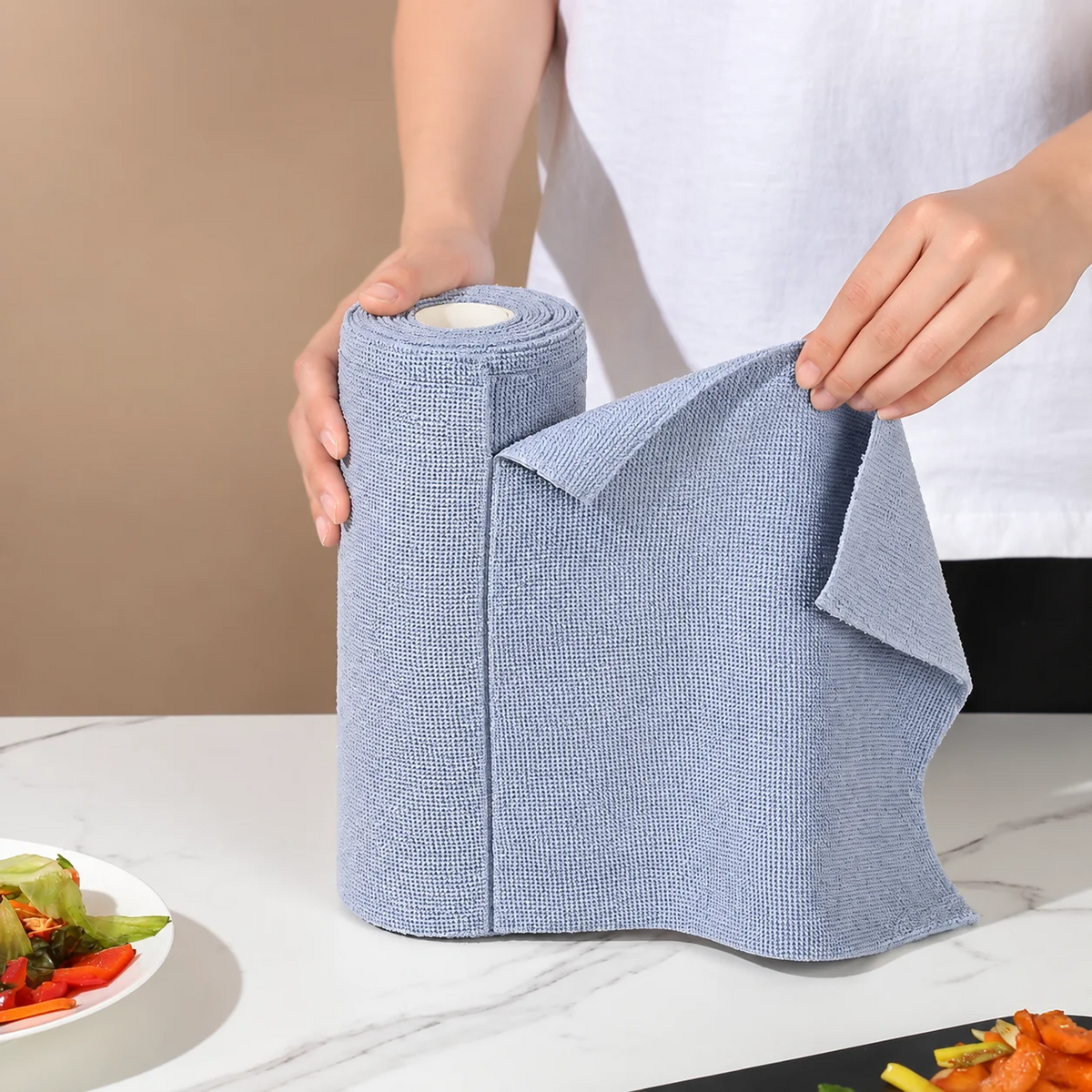 Microfiber Cleaning Cloth Roll🔥25 Reusable Sheets🔥