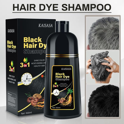 3 in 1 Black Hair Dye Shampoo - Buy 1 Get 1 Free⏰