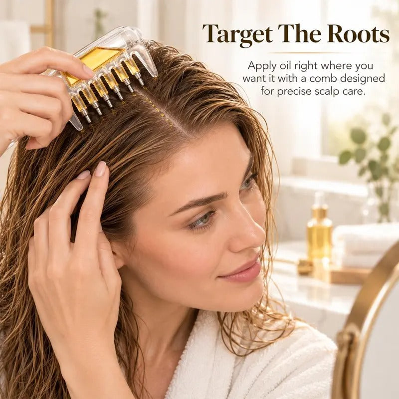 Scalp Handle Oil Applicator Comb