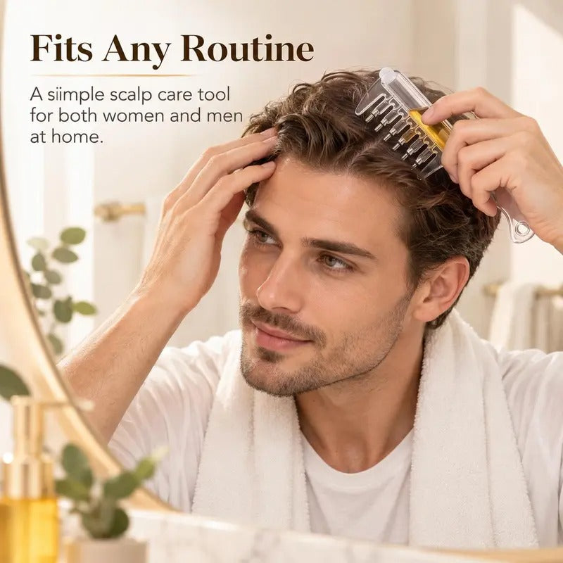 Scalp Handle Oil Applicator Comb