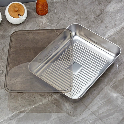 Stainless Steel Food Tray (Pack of 2)
